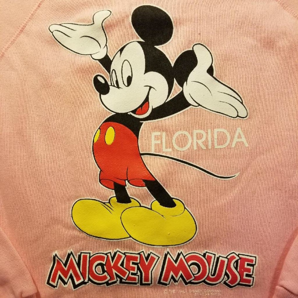 Vintage 80’s Mickey Mouse Florida Salmon Crewneck - Picture 2 of 4